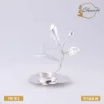 Chandi Leaf & Blossom Silver Diya